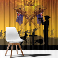 ANZAC Day Window Curtain Australia And New Zealand Slouch Hats LT05 - Polynesian Pride