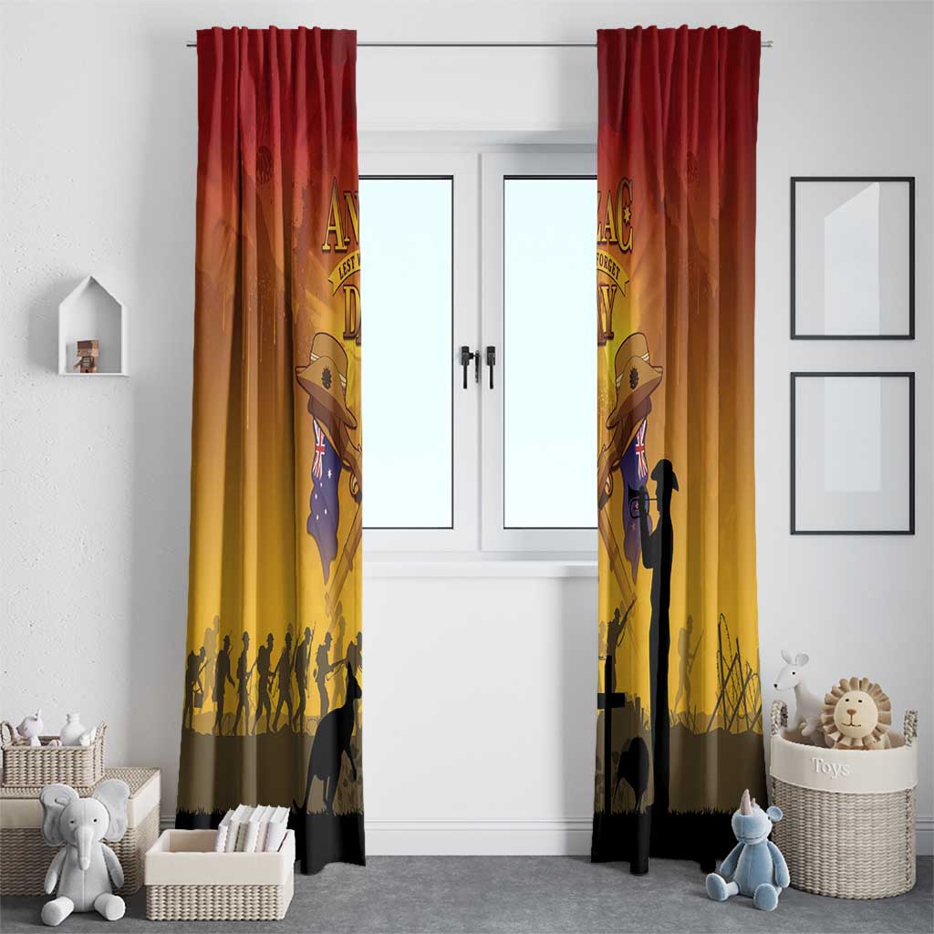 ANZAC Day Window Curtain Australia And New Zealand Slouch Hats LT05 - Polynesian Pride