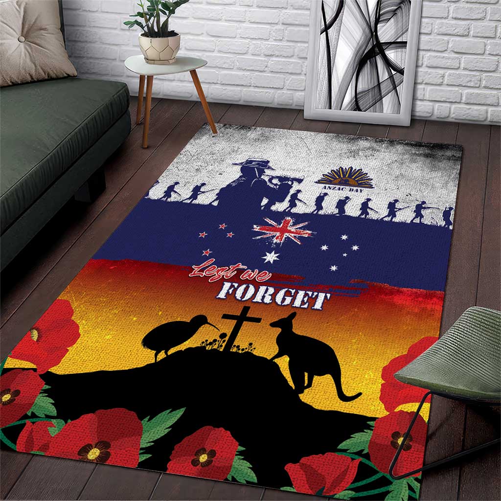 New Zealand And Australia ANZAC Last Post Area Rug