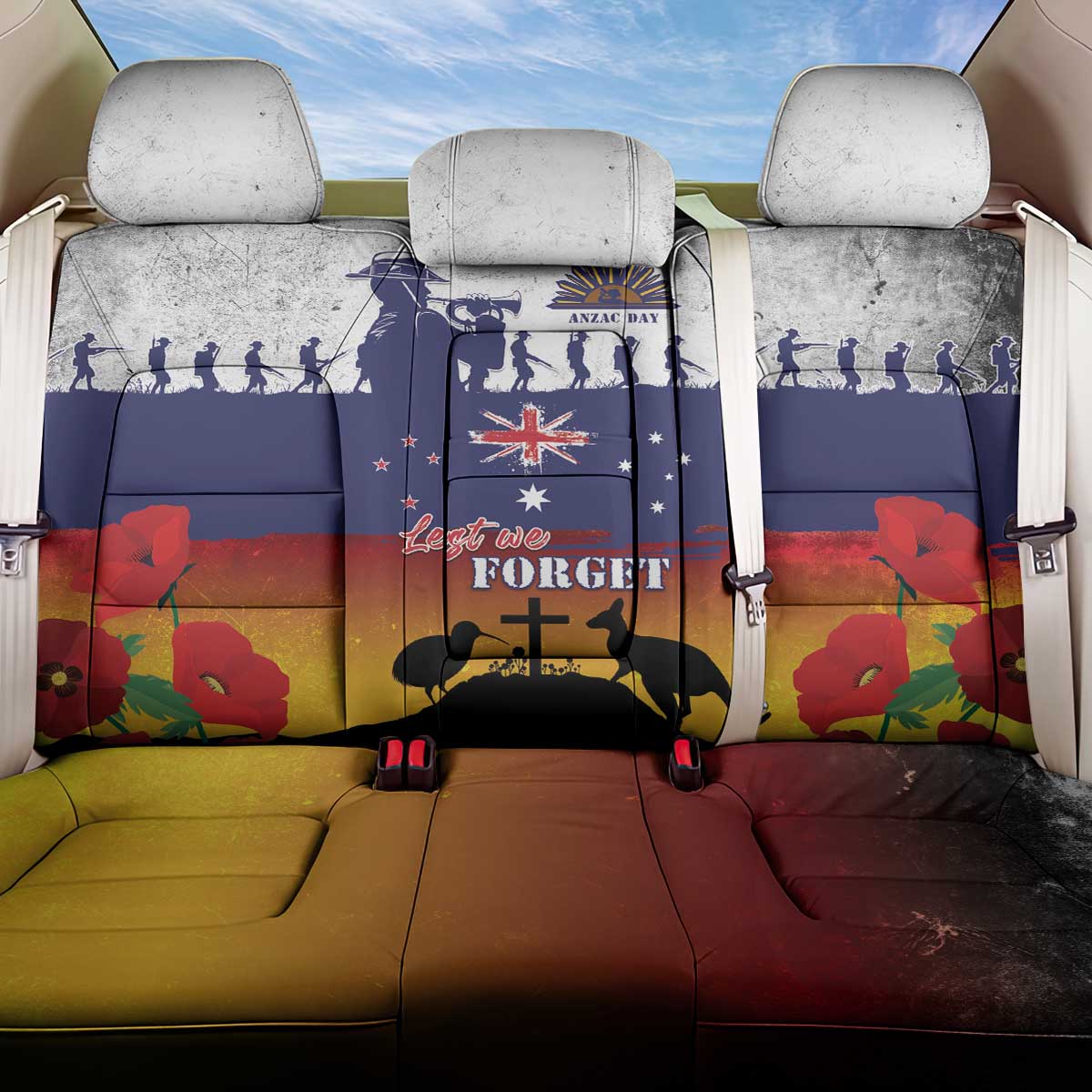 New Zealand And Australia ANZAC Last Post Back Car Seat Cover