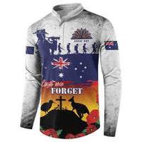 New Zealand And Australia ANZAC Last Post Button Sweatshirt LT05 - Polynesian Pride