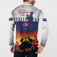 New Zealand And Australia ANZAC Last Post Button Sweatshirt LT05 - Polynesian Pride