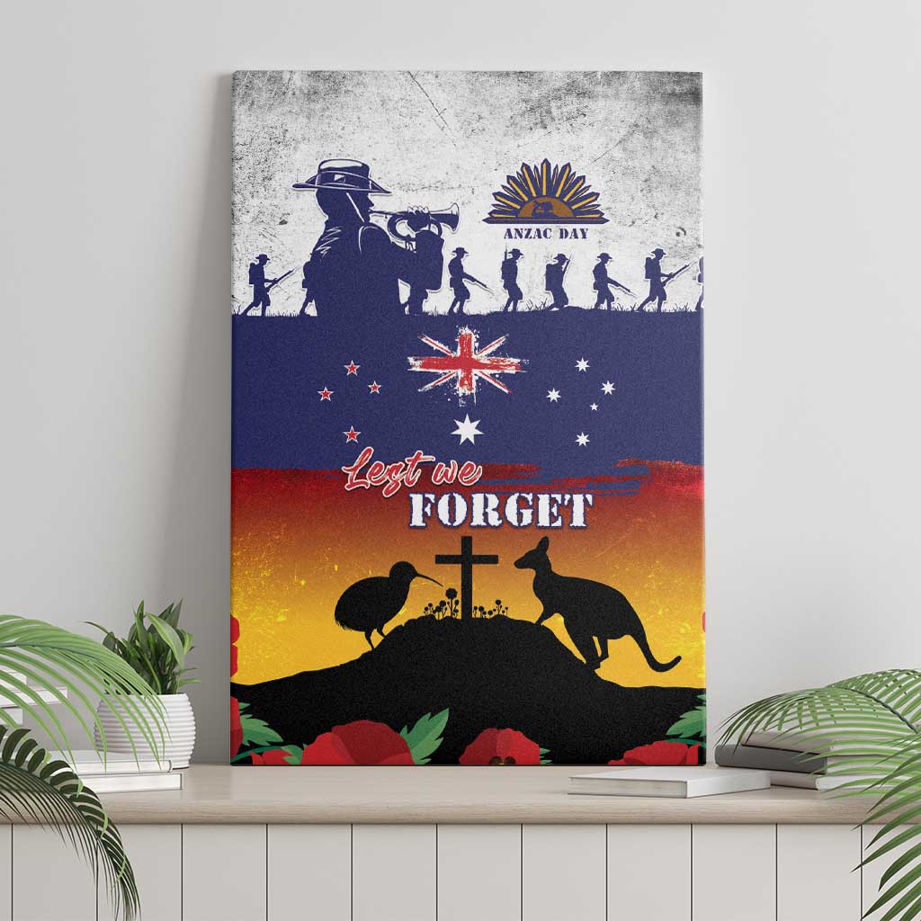 New Zealand And Australia ANZAC Last Post Canvas Wall Art LT05 - Polynesian Pride