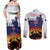 New Zealand And Australia ANZAC Last Post Couples Matching Off Shoulder Maxi Dress and Long Sleeve Button Shirt