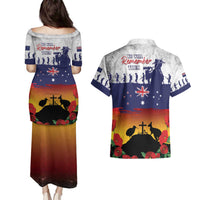 New Zealand And Australia ANZAC Last Post Couples Matching Puletasi and Hawaiian Shirt LT05 - Polynesian Pride