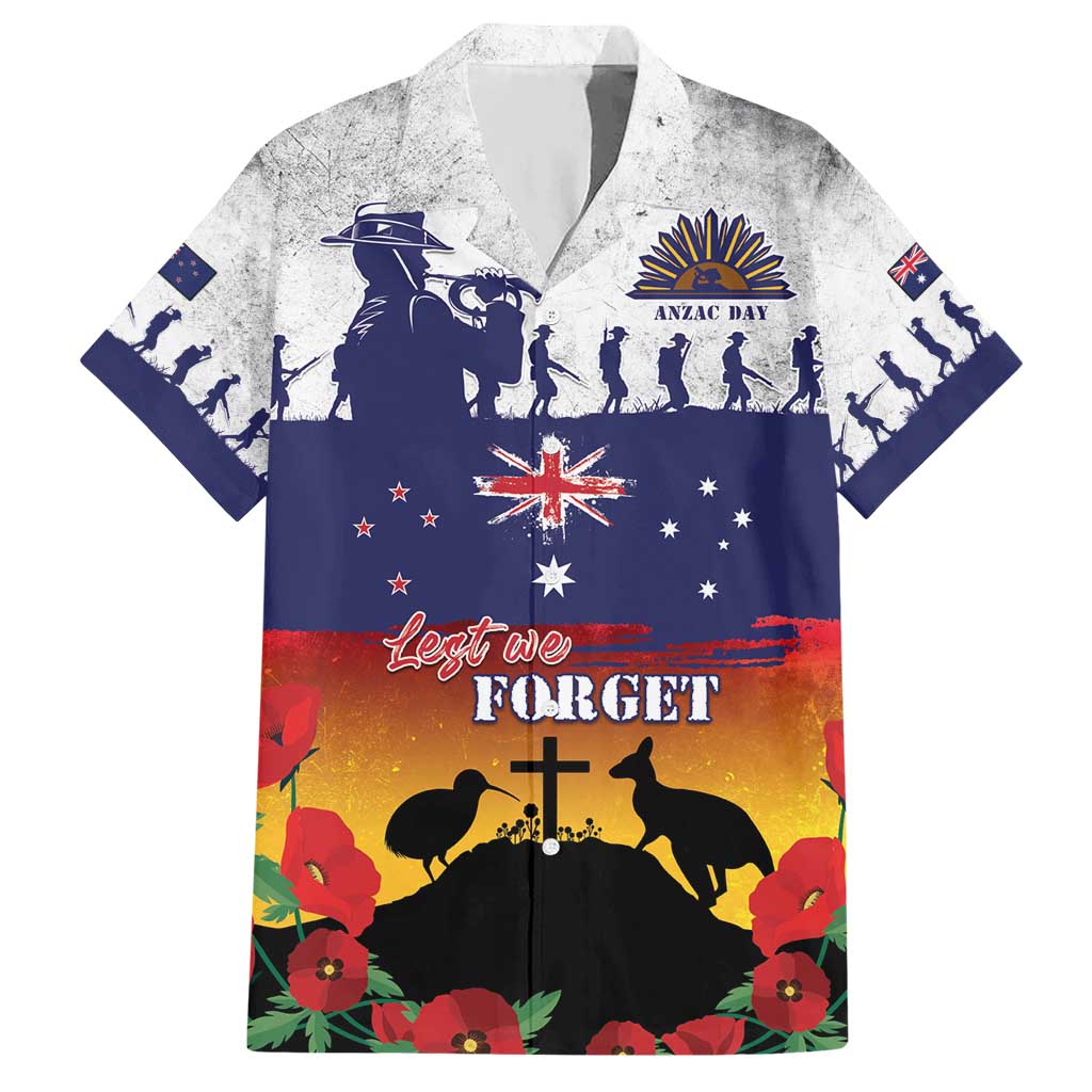 New Zealand And Australia ANZAC Last Post Hawaiian Shirt LT05 Blue - Polynesian Pride