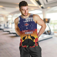 New Zealand And Australia ANZAC Last Post Men Tank Top LT05 Blue - Polynesian Pride