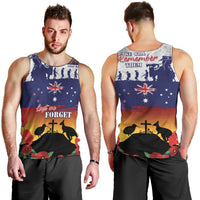 New Zealand And Australia ANZAC Last Post Men Tank Top LT05 - Polynesian Pride