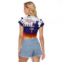 New Zealand And Australia ANZAC Last Post Raglan Cropped T Shirt LT05 - Polynesian Pride