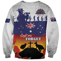 New Zealand And Australia ANZAC Last Post Sweatshirt LT05 Unisex Blue - Polynesian Pride