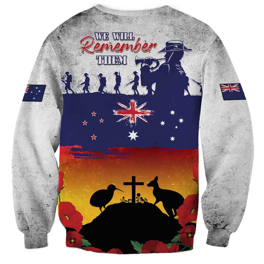 New Zealand And Australia ANZAC Last Post Sweatshirt LT05 - Polynesian Pride