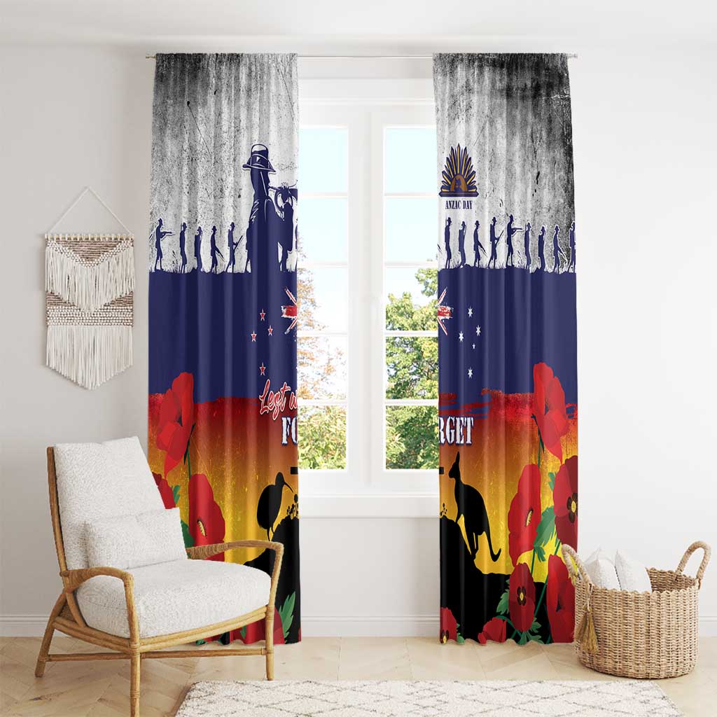 New Zealand And Australia ANZAC Last Post Window Curtain LT05 - Polynesian Pride