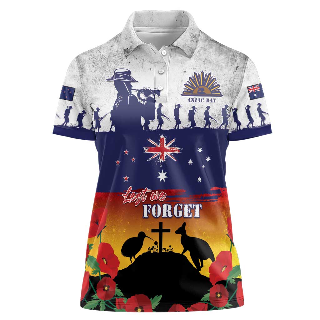 New Zealand And Australia ANZAC Last Post Women Polo Shirt