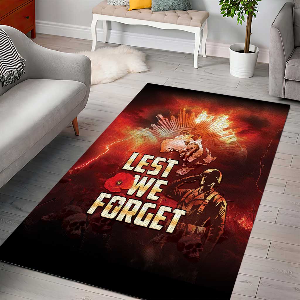 Honouring The ANZAC Spirit Area Rug Gallipoli Lest We Forget