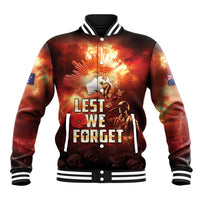 Honouring The ANZAC Spirit Baseball Jacket Gallipoli Lest We Forget LT05 Unisex Red - Polynesian Pride