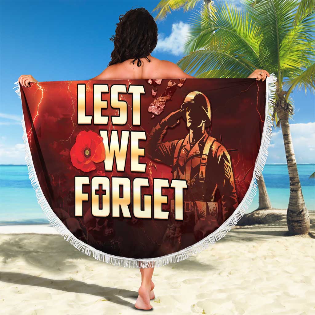 Honouring The ANZAC Spirit Beach Blanket Gallipoli Lest We Forget LT05 - Polynesian Pride