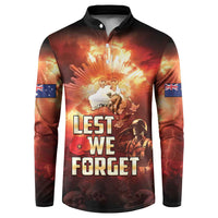 Honouring The ANZAC Spirit Button Sweatshirt Gallipoli Lest We Forget LT05 Red - Polynesian Pride