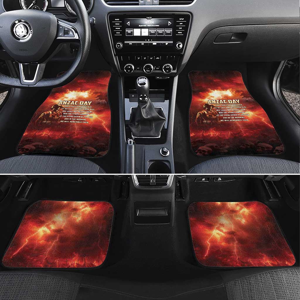 Honouring The ANZAC Spirit Car Mats Gallipoli Lest We Forget LT05 Set 4pcs Red - Polynesian Pride
