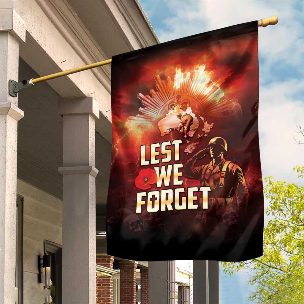 Honouring The ANZAC Spirit Garden Flag Gallipoli Lest We Forget LT05 House Flag Red - Polynesian Pride