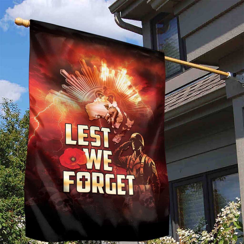 Honouring The ANZAC Spirit Garden Flag Gallipoli Lest We Forget LT05 - Polynesian Pride
