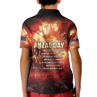 Honouring The ANZAC Spirit Kid Polo Shirt Gallipoli Lest We Forget