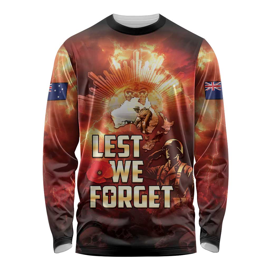 Honouring The ANZAC Spirit Long Sleeve Shirt Gallipoli Lest We Forget