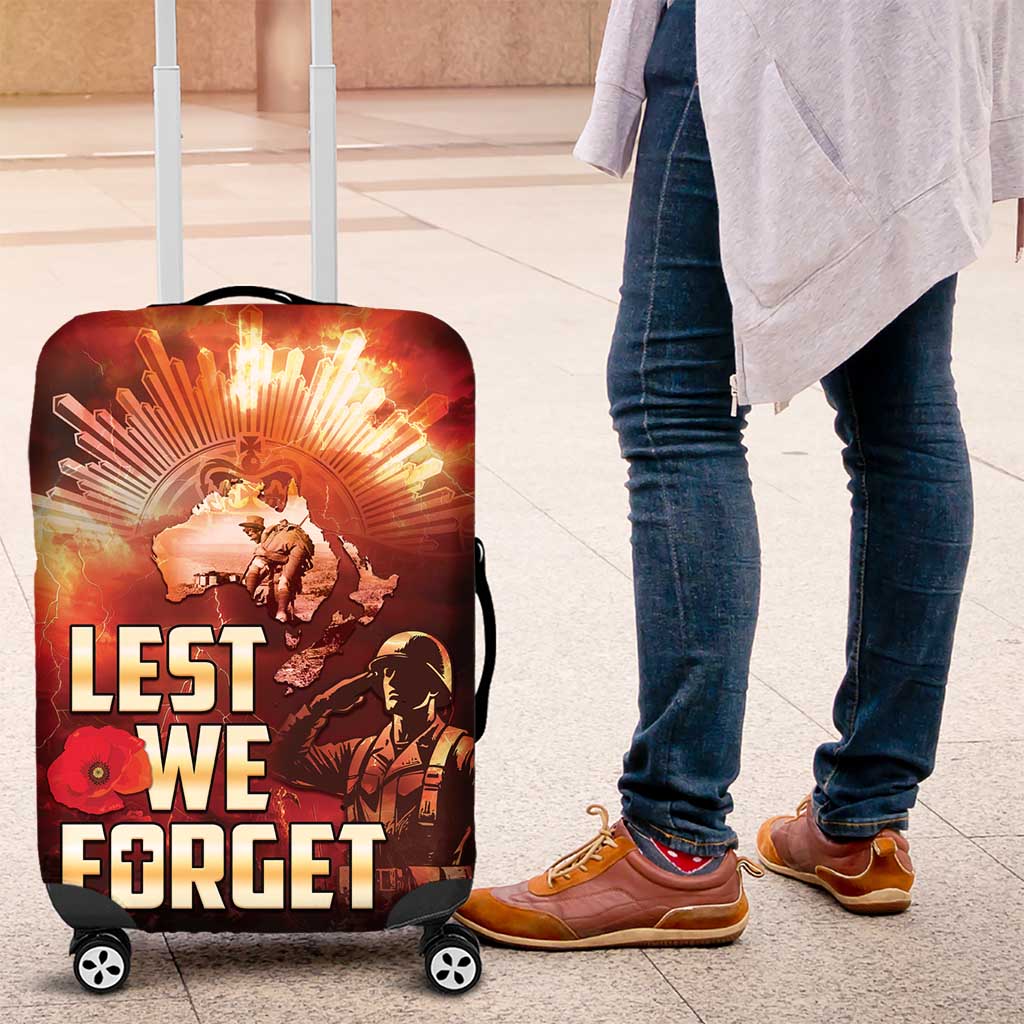 Honouring The ANZAC Spirit Luggage Cover Gallipoli Lest We Forget