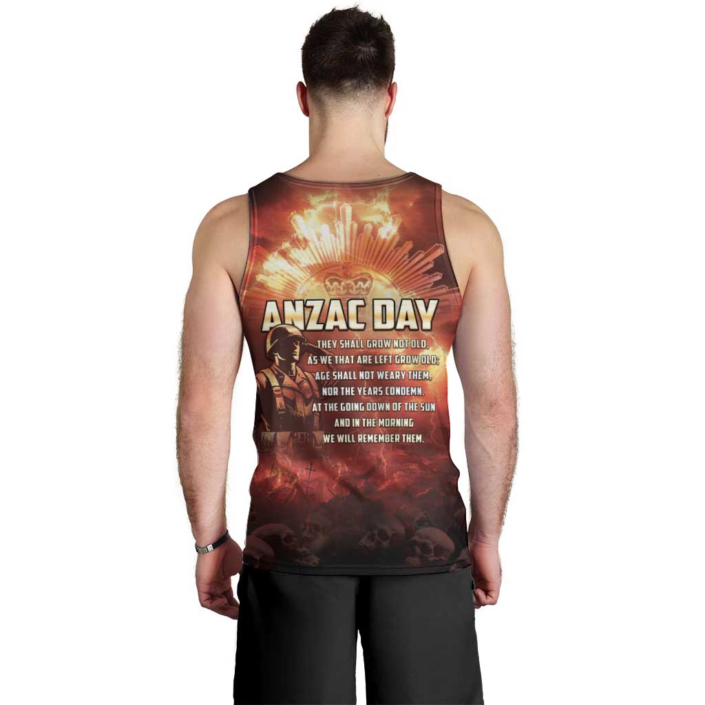 Honouring The ANZAC Spirit Men Tank Top Gallipoli Lest We Forget LT05 - Polynesian Pride