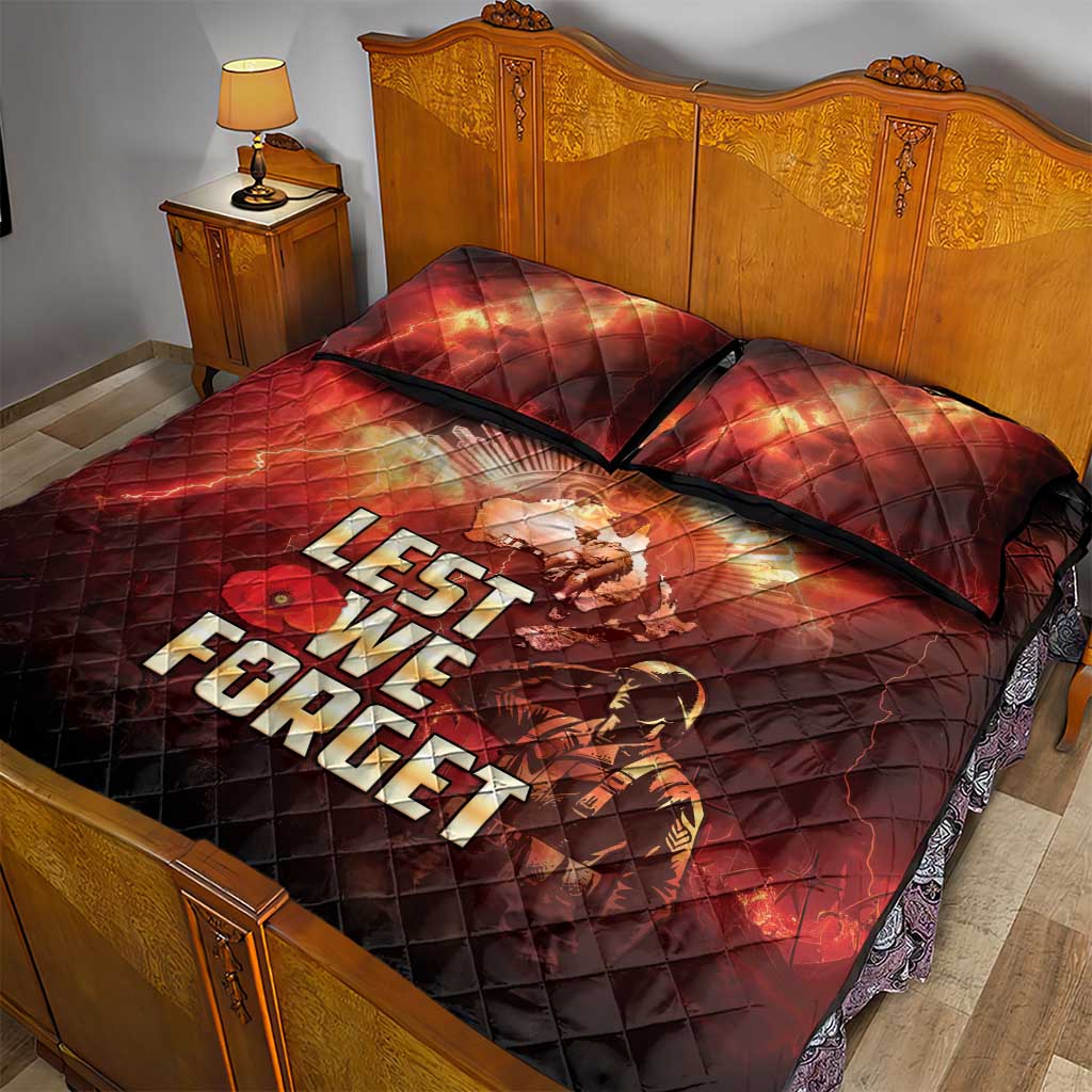 Honouring The ANZAC Spirit Quilt Bed Set Gallipoli Lest We Forget LT05 - Polynesian Pride