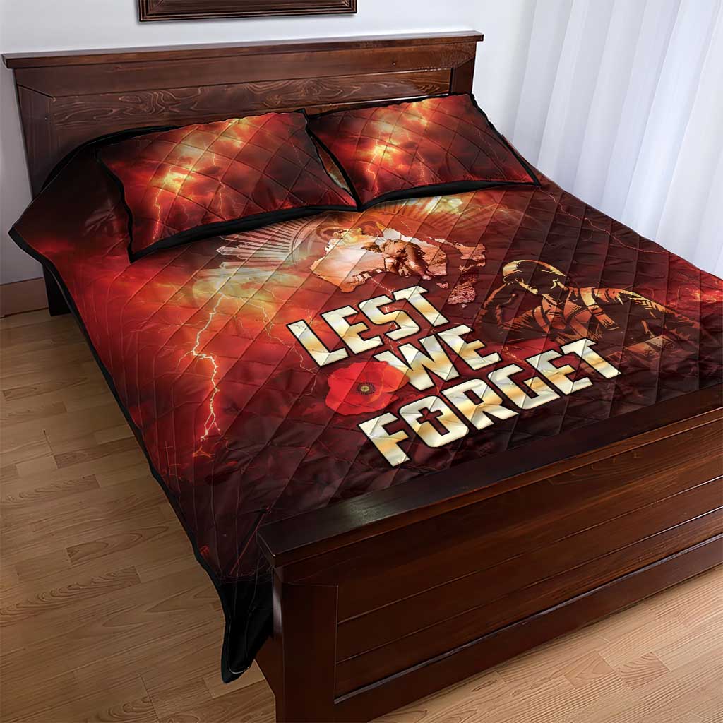 Honouring The ANZAC Spirit Quilt Bed Set Gallipoli Lest We Forget LT05 - Polynesian Pride