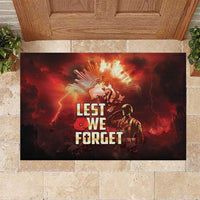 Honouring The ANZAC Spirit Rubber Doormat Gallipoli Lest We Forget LT05 Red - Polynesian Pride
