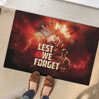Honouring The ANZAC Spirit Rubber Doormat Gallipoli Lest We Forget LT05 - Polynesian Pride