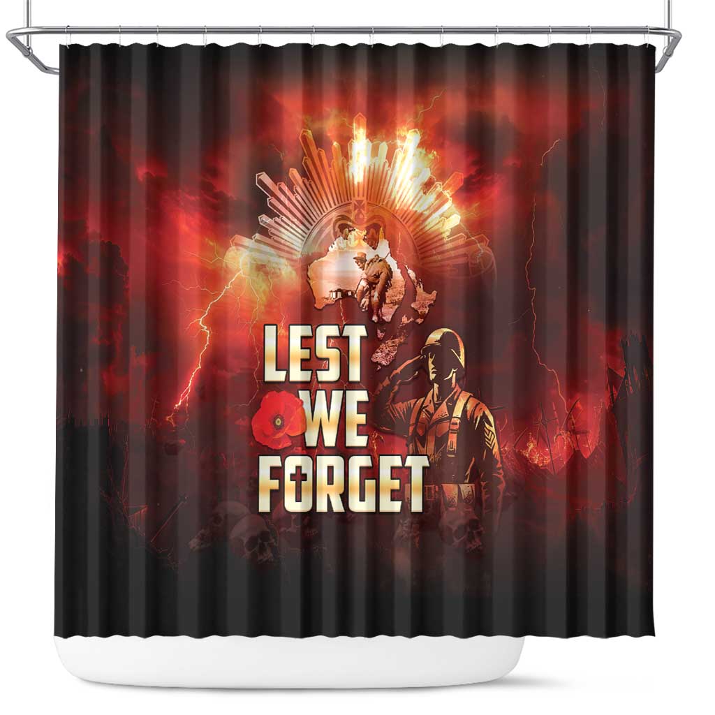 Honouring The ANZAC Spirit Shower Curtain Gallipoli Lest We Forget