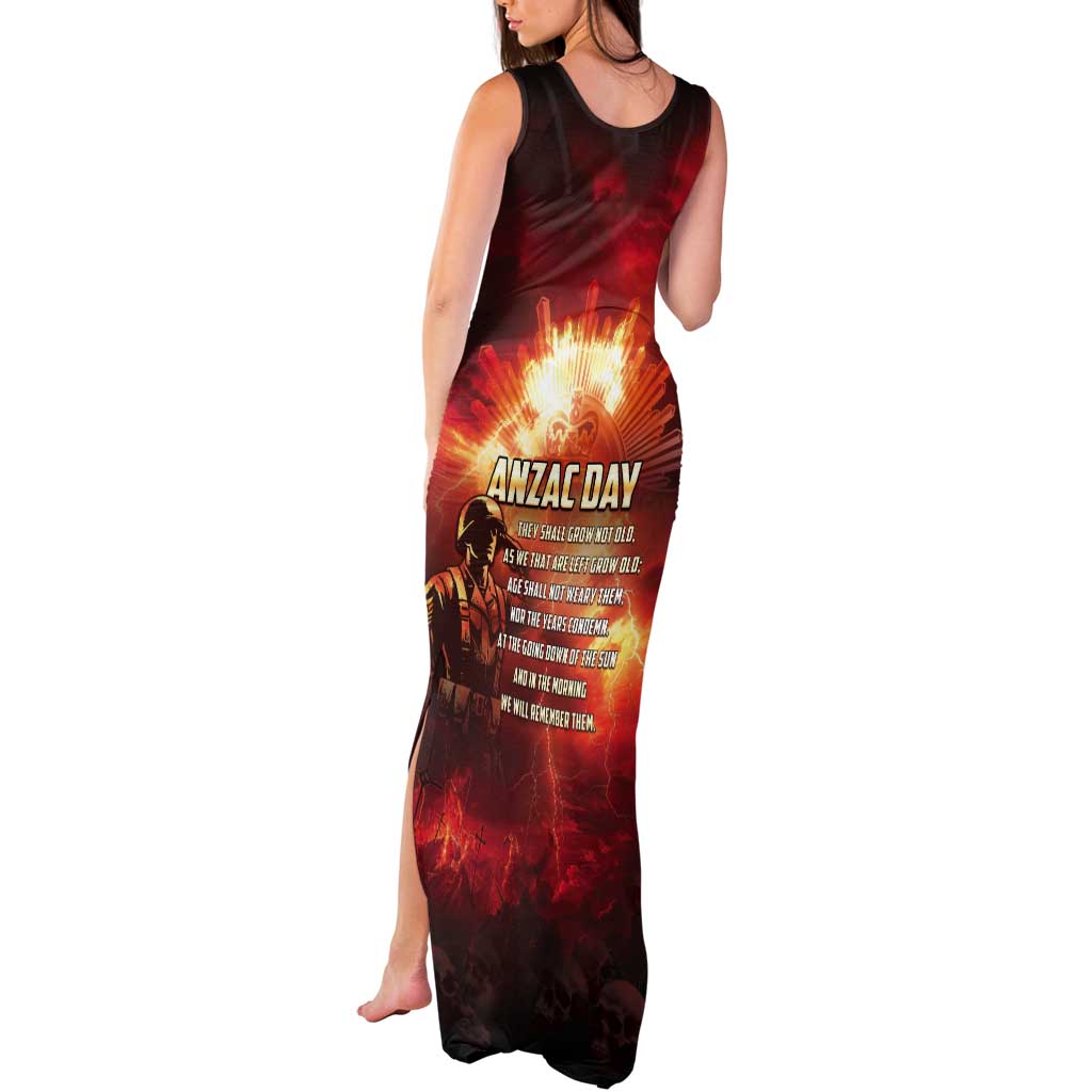 Honouring The ANZAC Spirit Tank Maxi Dress Gallipoli Lest We Forget LT05 - Polynesian Pride