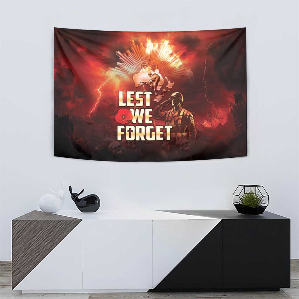 Honouring The ANZAC Spirit Tapestry Gallipoli Lest We Forget