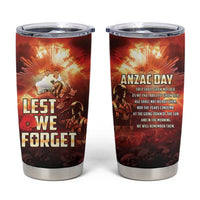 Honouring The ANZAC Spirit Tumbler Cup Gallipoli Lest We Forget LT05 Red - Polynesian Pride