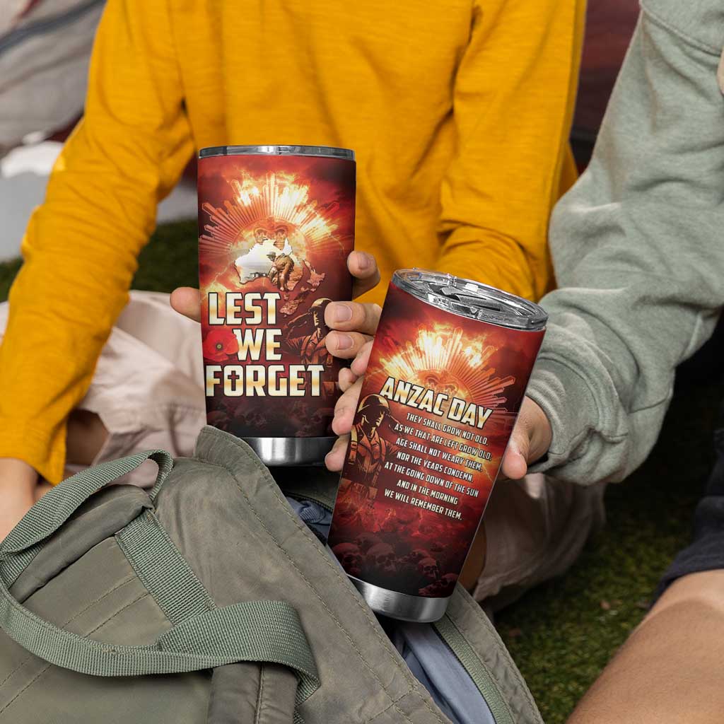 Honouring The ANZAC Spirit Tumbler Cup Gallipoli Lest We Forget LT05 - Polynesian Pride