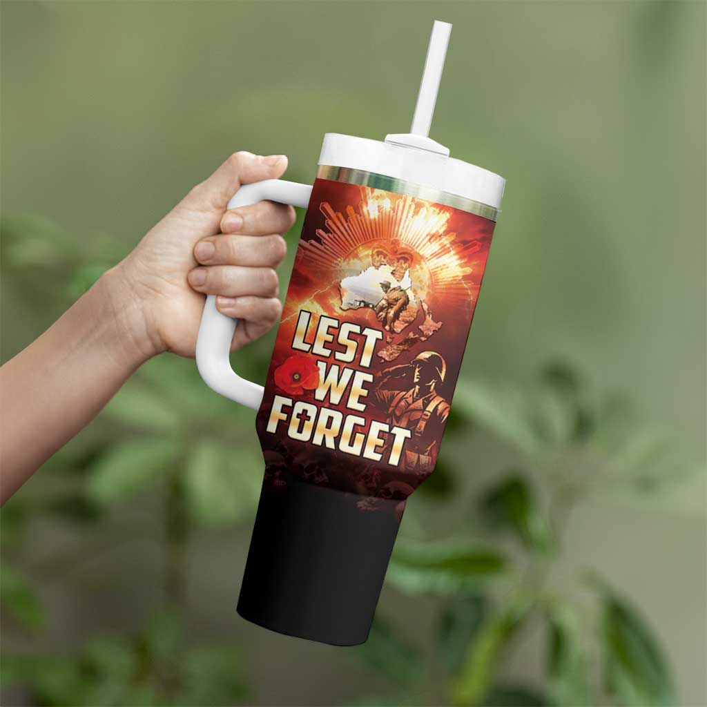 Honouring The ANZAC Spirit Tumbler With Handle Gallipoli Lest We Forget LT05 - Polynesian Pride