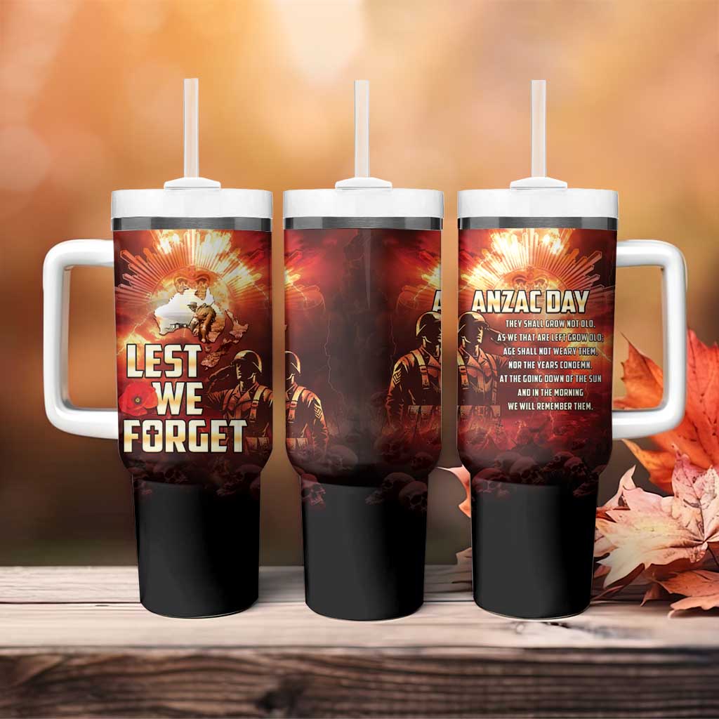 Honouring The ANZAC Spirit Tumbler With Handle Gallipoli Lest We Forget LT05 - Polynesian Pride