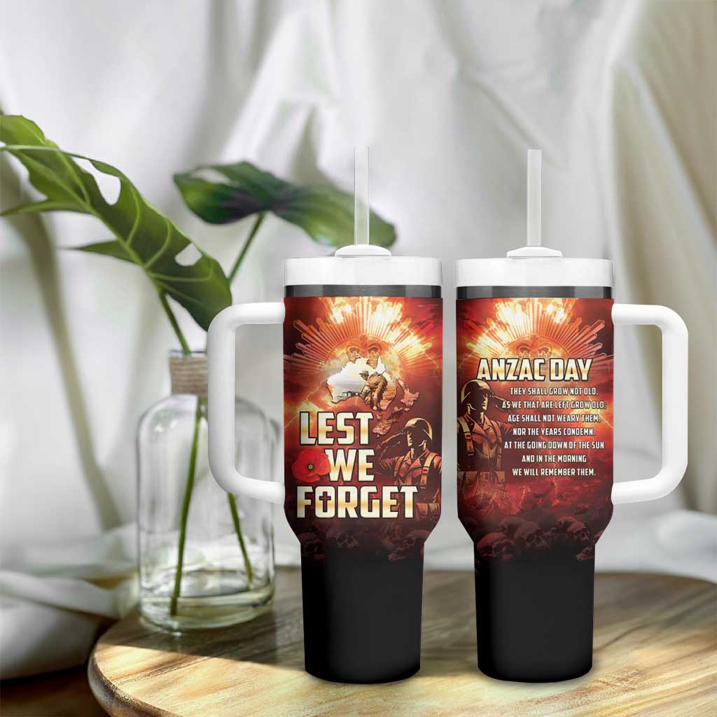 Honouring The ANZAC Spirit Tumbler With Handle Gallipoli Lest We Forget LT05 - Polynesian Pride