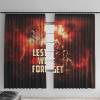 Honouring The ANZAC Spirit Window Curtain Gallipoli Lest We Forget LT05 With Hooks Red - Polynesian Pride