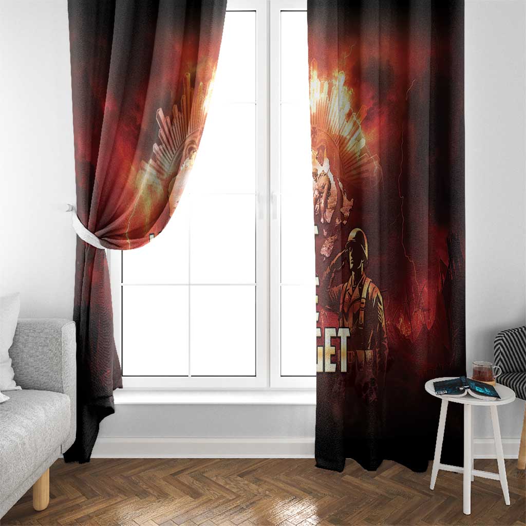 Honouring The ANZAC Spirit Window Curtain Gallipoli Lest We Forget LT05 - Polynesian Pride
