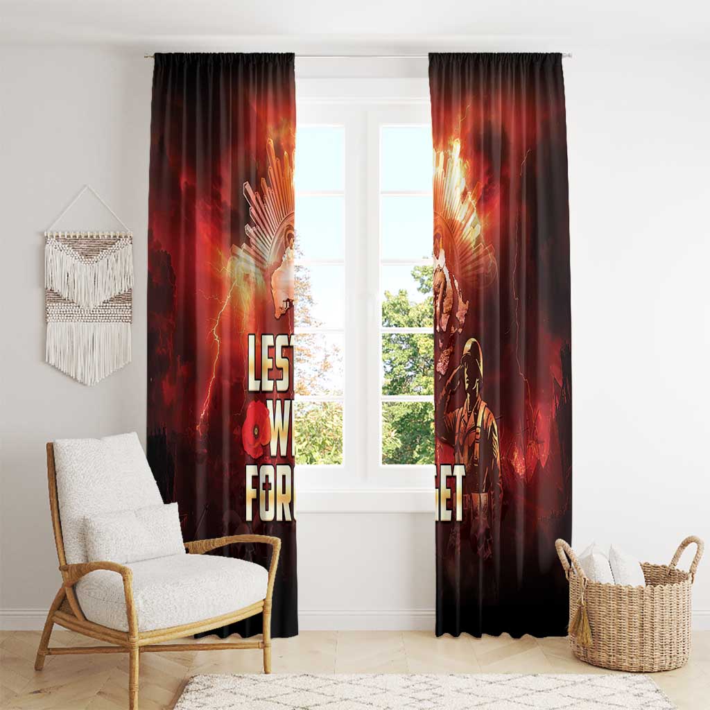 Honouring The ANZAC Spirit Window Curtain Gallipoli Lest We Forget LT05 - Polynesian Pride