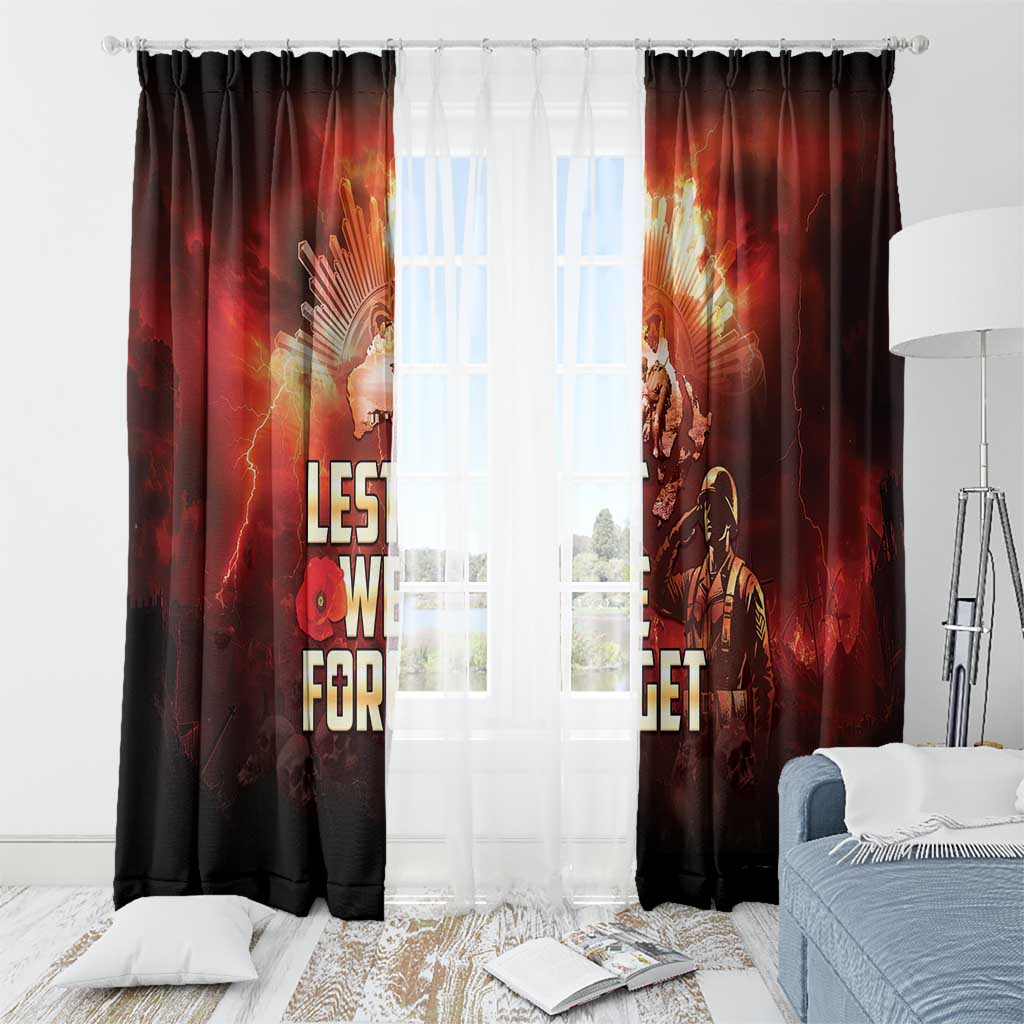 Honouring The ANZAC Spirit Window Curtain Gallipoli Lest We Forget LT05 - Polynesian Pride
