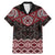 New Zealand Aotearoa Family Matching Mermaid Dress and Hawaiian Shirt Red Taniko Art Maori Pattern