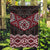 New Zealand Aotearoa Garden Flag Red Taniko Art Maori Pattern