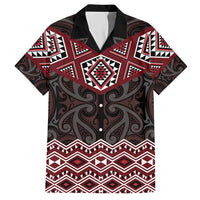 New Zealand Aotearoa Hawaiian Shirt Red Taniko Art Maori Pattern LT05 Red - Polynesian Pride
