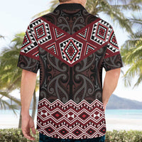 New Zealand Aotearoa Hawaiian Shirt Red Taniko Art Maori Pattern LT05 - Polynesian Pride