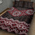 New Zealand Aotearoa Quilt Bed Set Red Taniko Art Maori Pattern