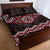 New Zealand Aotearoa Quilt Bed Set Red Taniko Art Maori Pattern